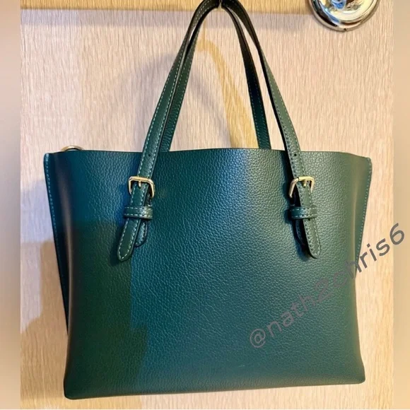 Coach Mollie Tote 25 Bag in Everglades Green & Leather Coach ID Zip Wallet. - Picture 3 of 16